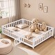 preview thumbnail 3 of 21, Full Montessori Floor Bed with Fence & Door - Safe & Fun for Kids