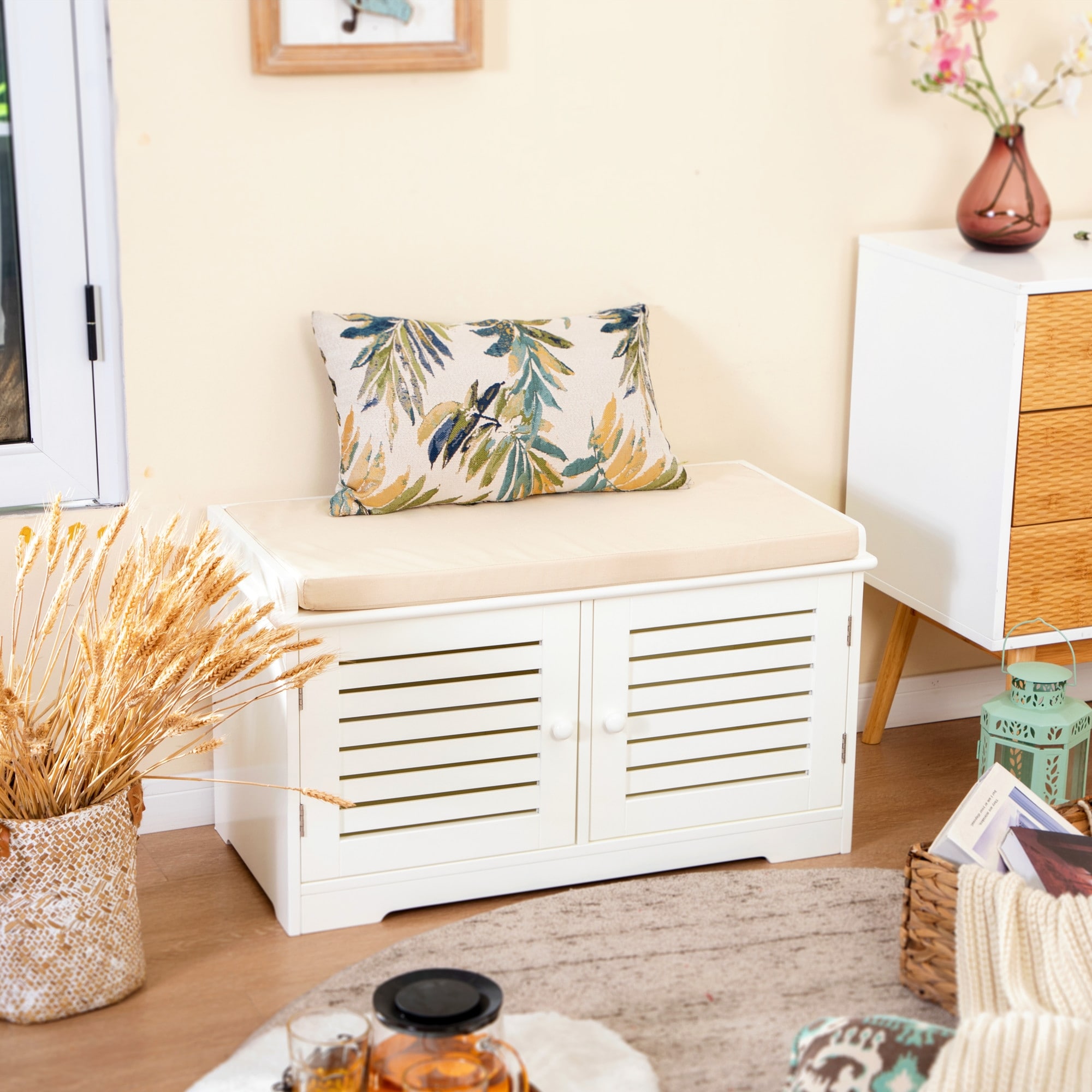 Bed bath and beyond outlet shoe rack bench