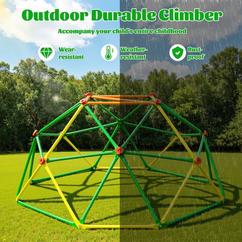 6FT Geometric Climbing Dome Climber Playground for Kids 3-10, Climbing Toys for Kids - N/A