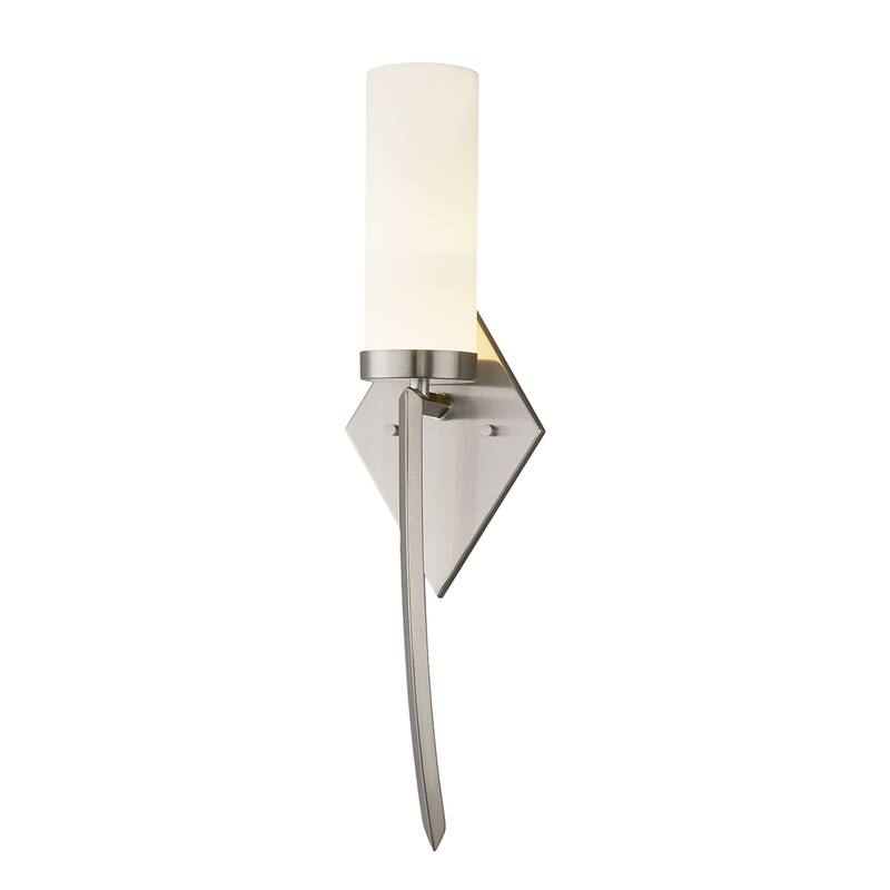 Justice Design Group EVOLV Fusion Pointe ADA 1-Light LED Wall Sconce with Opal Glass - Brushed Nickel