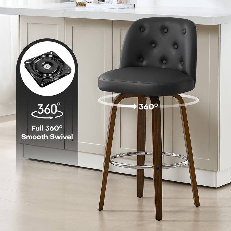 26"/29" Swivel Bar Stools/ Counter Stool with Bentwood Legs