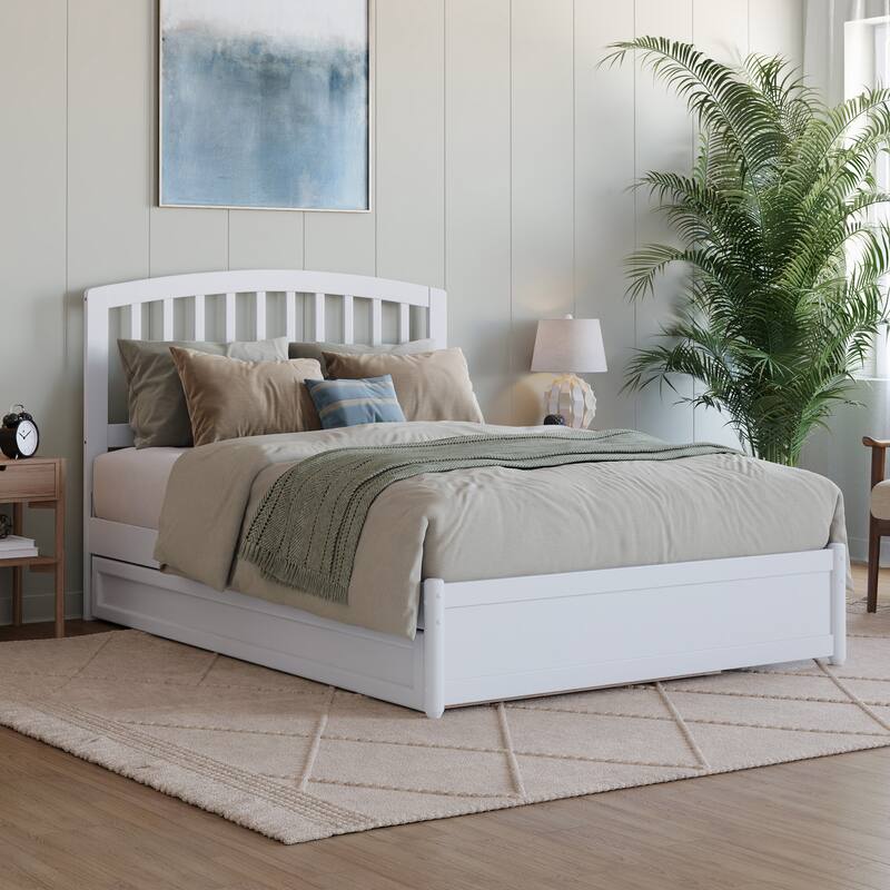 Lucia Platform Bed with Panel Footboard and Twin Trundle