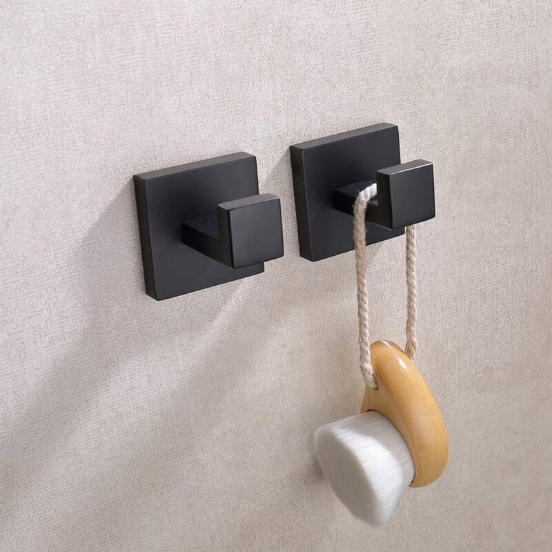 2 Pack Stainless Steel Wall Mounted Towel, Robe, Coat Hooks, Heavy Duty Wall Hooks for Bathroom and Kitchen.