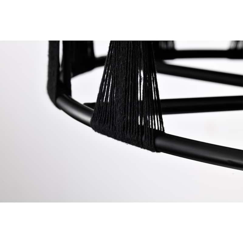 Lutz 16 Inch Matte Black and Gold Modern Fandelier - N/A