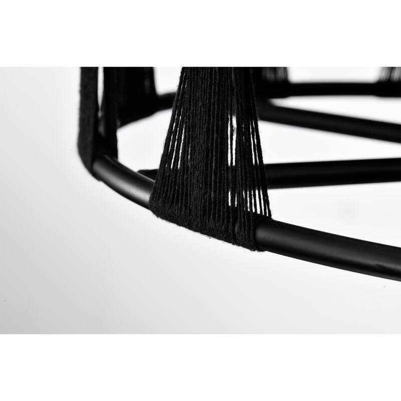 Matte Black and Gold 16 Inch Modern Fandelier