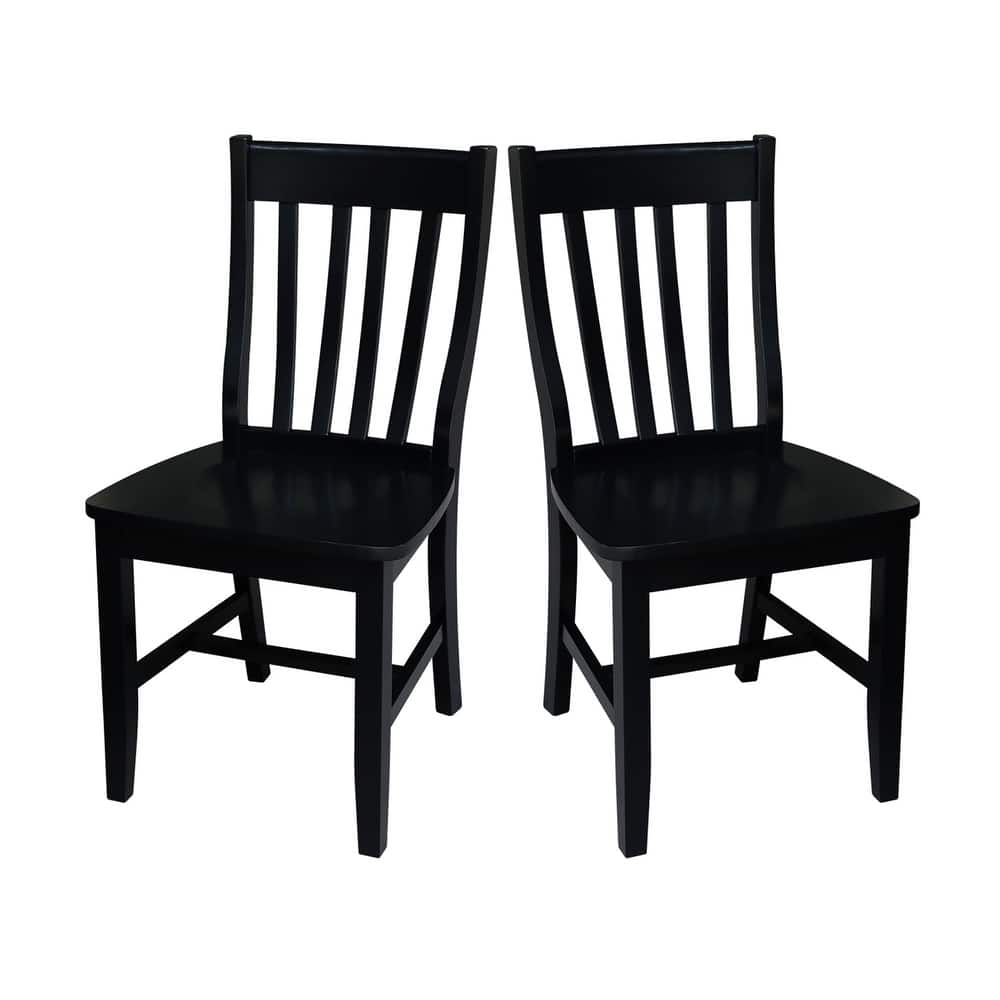 Copper Grove Cafe Solid Wood Curved-Back Bistro Chairs, Set of 2 – Multiple Finishes