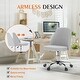preview thumbnail 3 of 46, Armless Fabric Home Office Desk Chairs, Adjustable Height Swivel Task Vanity Chair, Task Chairs with Swivel Wheels - N/A