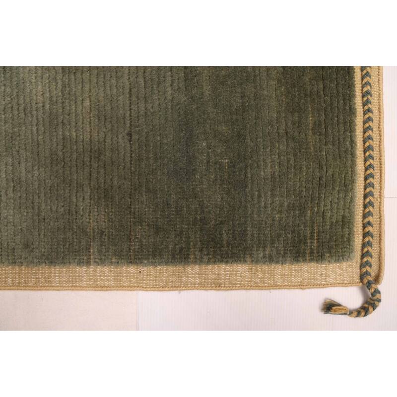 ECARPETGALLERY Hand-knotted Pak Finest Marrakesh Dark Green Wool Rug - 9'1 x 12'3