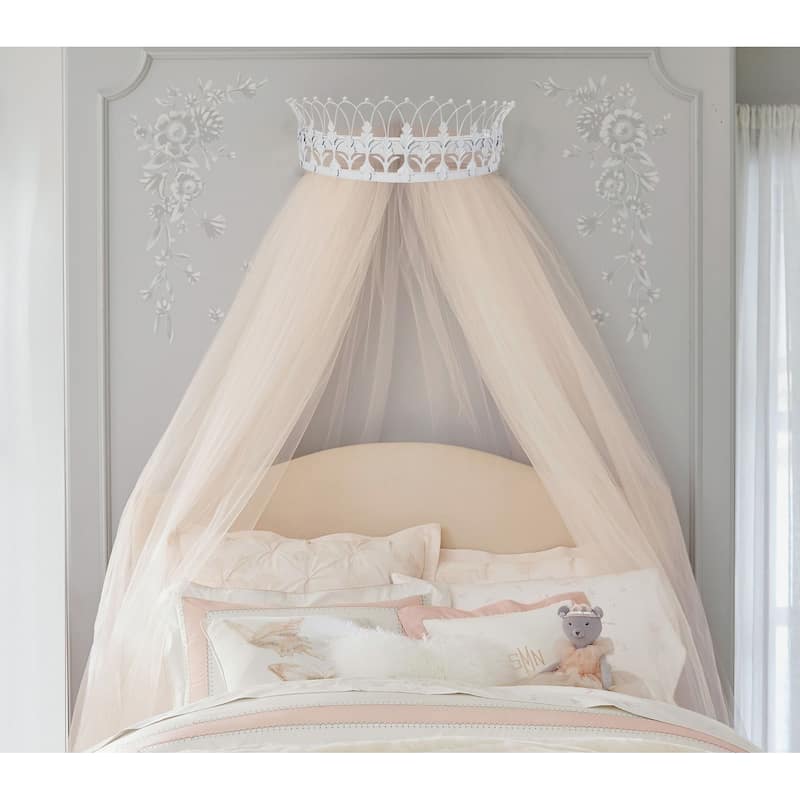 Decorative Metal Curtain or Canopy Crown - 29.0"L x 13.8"W x 7.9"H