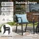 preview thumbnail 4 of 16, Outdoor Patio Stackable Dining Chairs Set of 4/6