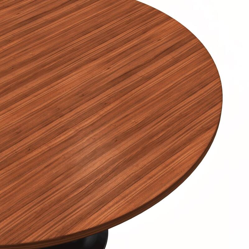 Verve 48" Round Dining Table MDF Top Black Steel Base - 47.24