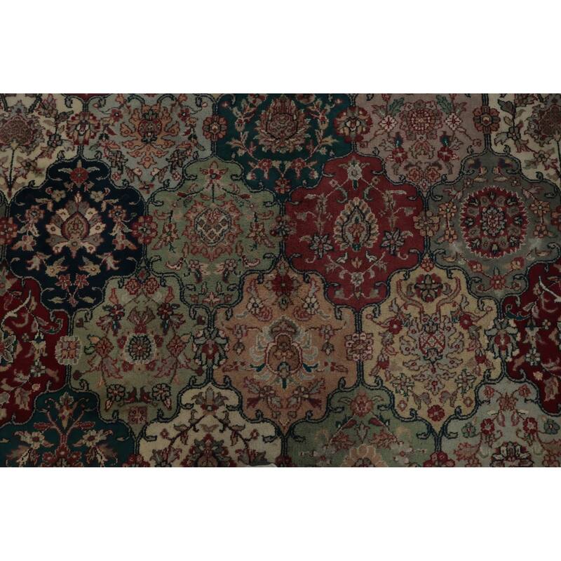 Hand Knotted Oriental 100% Wool Carpet Traditional Floral Multi-Colored Agra Area Rug - 17' 4'' X 11' 6''