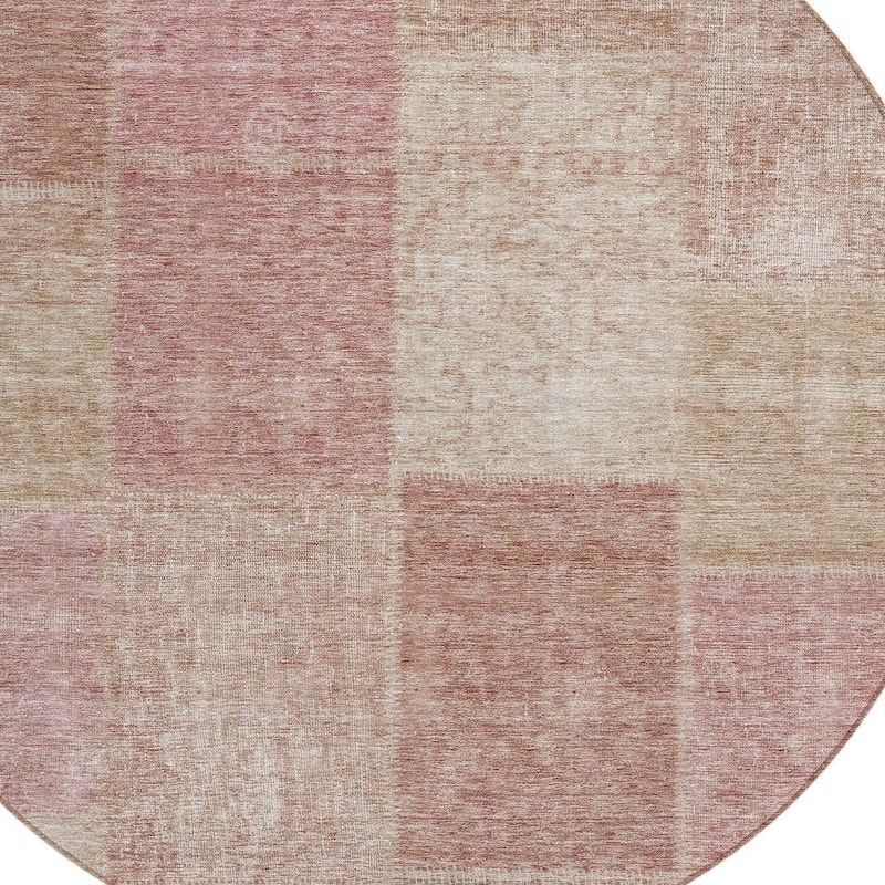 HomeRoots Patchwork Transitional Rectangle Outdoor Rug