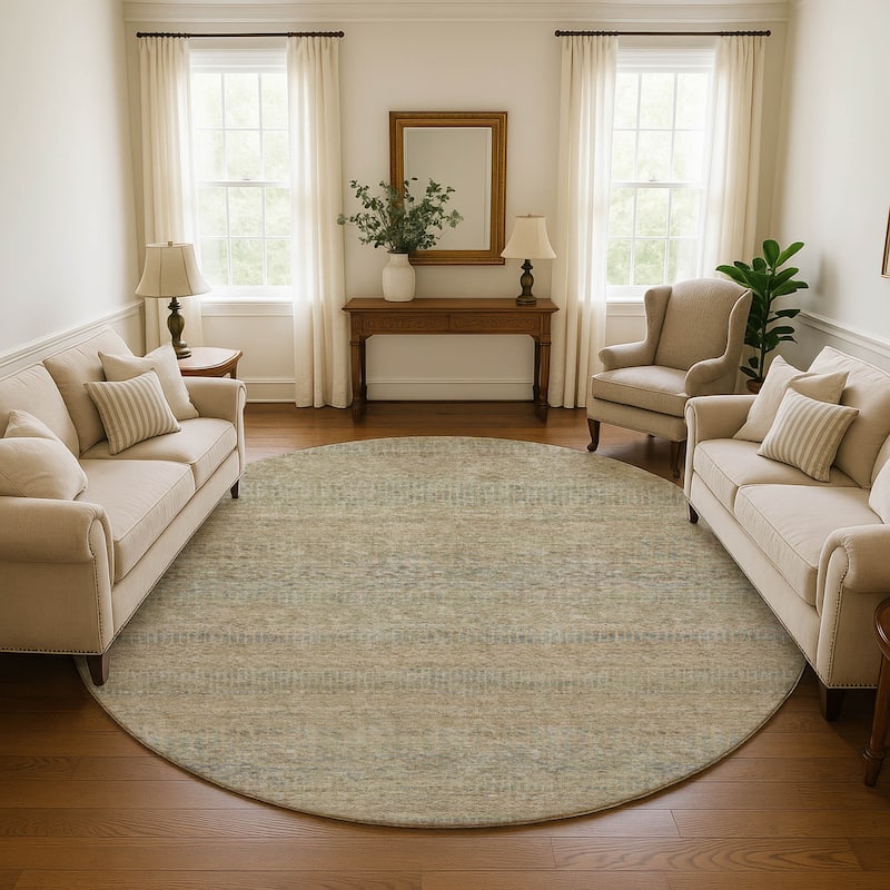 Premium Washable Super Soft Global Ombre Mayfield Rug - Beige - 8' x 8'