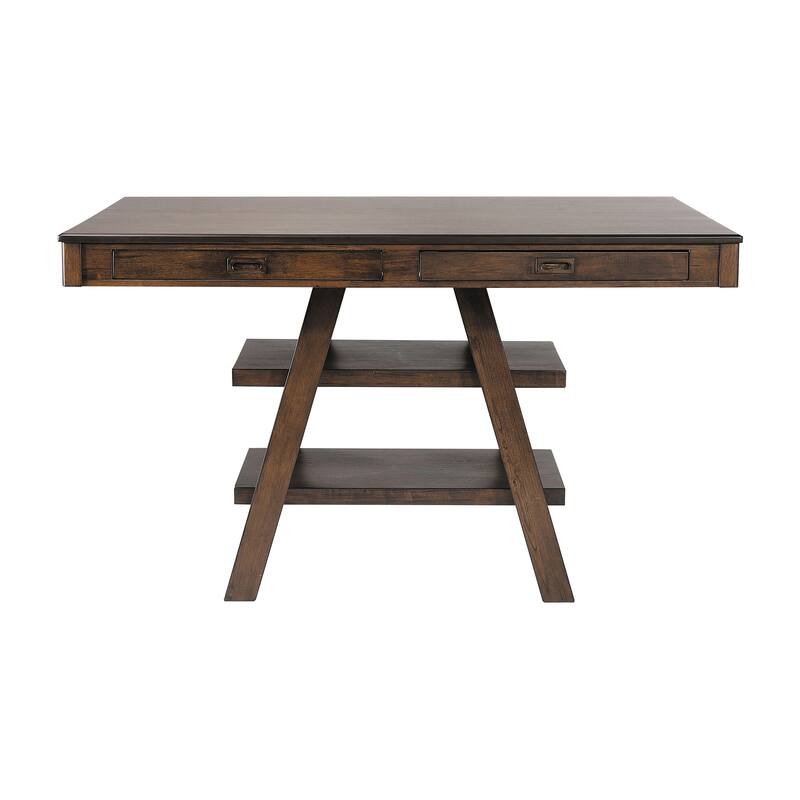 Ferrara Walnut and Brown 9-piece Counter Height Dining Set