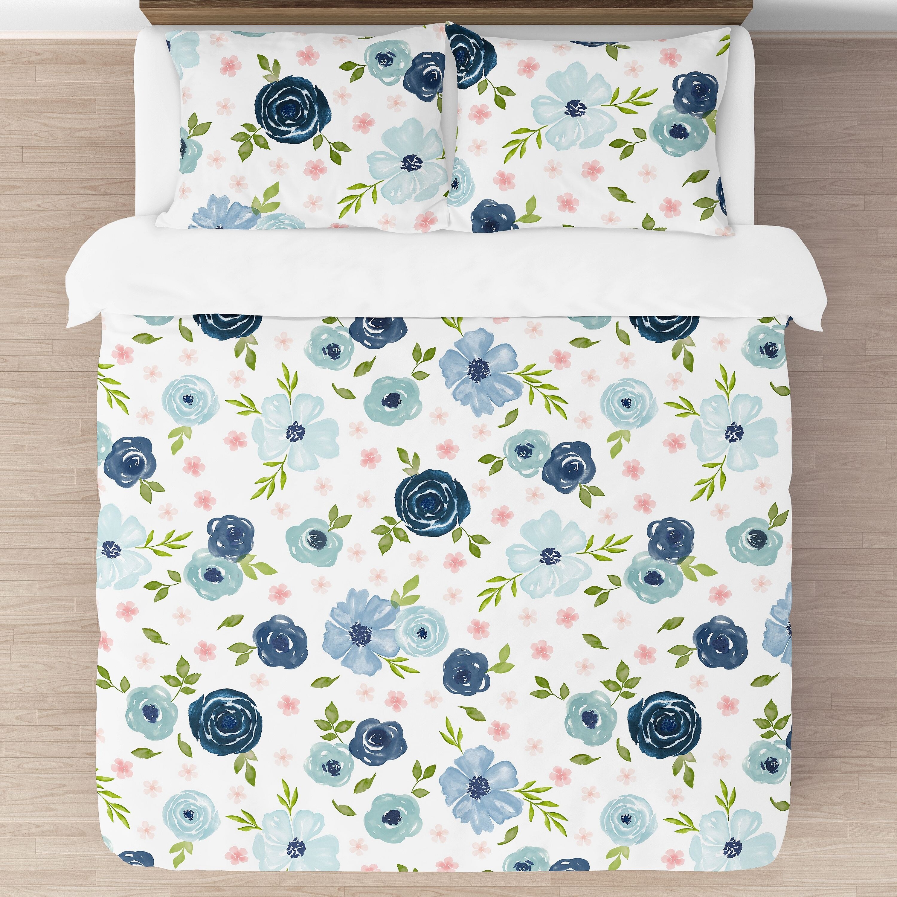 Navy blue and pink comforter set online