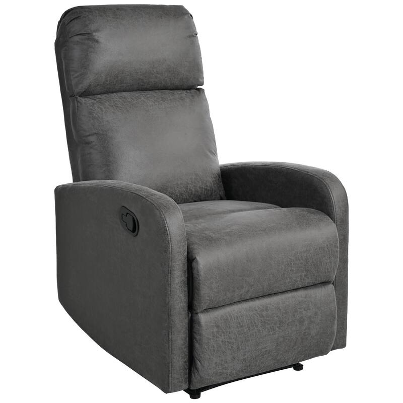 Manual Upholstered Recliner Chair, Modern Recliner Adjustable Single Sofa Chair, High Back Lounge Chairs for Living Room