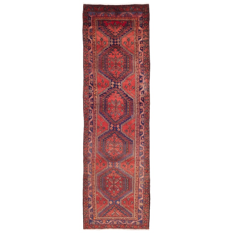 ECARPETGALLERY Hand-knotted Konya Anatolian Red Wool Rug - 3'6 x 12'0