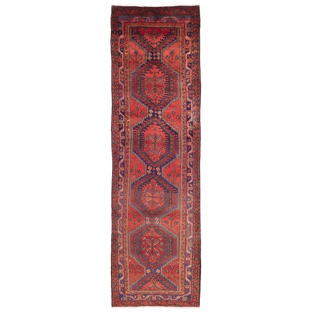 ECARPETGALLERY Hand-knotted Konya Anatolian Red Wool Rug - 3'6 x 12'0