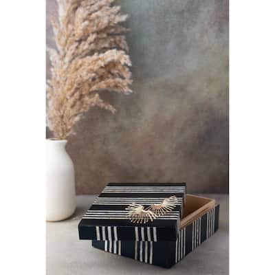Large Rectangular Storage Box - 8" - Black
