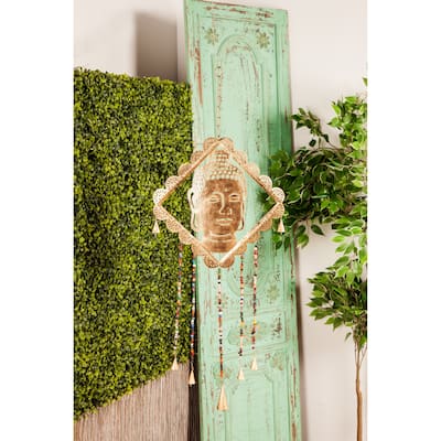 Gold Iron Eclectic Windchime 30 x 14 x 1 - 14 x 1 x 30