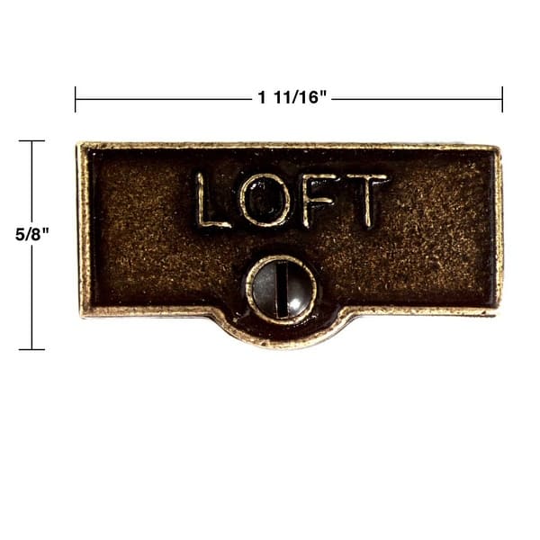 10 Switch Plate Tags LOFT Name Signs Labels Cast Brass ...