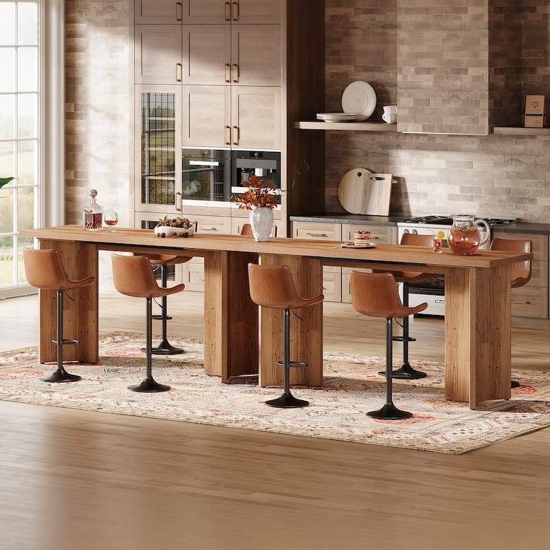 62.99-Inch Long Kitchen Bar Table for Dining Room, Living Room
