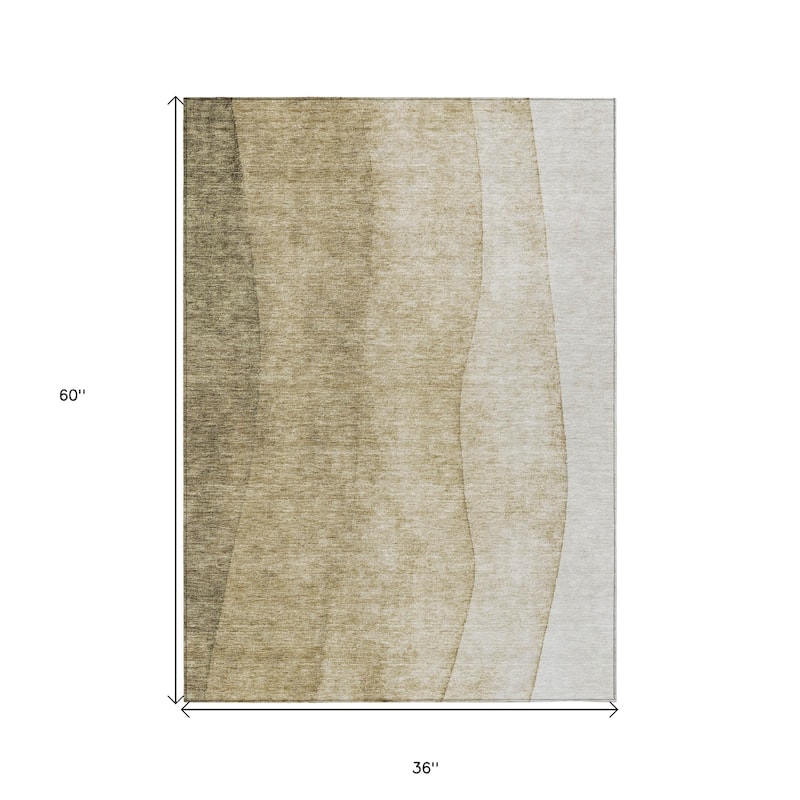 HomeRoots Ombre Transitional Rectangle Outdoor Rug