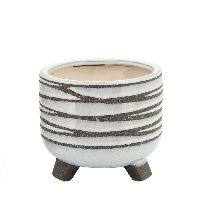 Sagebrook Home Artisan Crafted Ceramic Planter Set