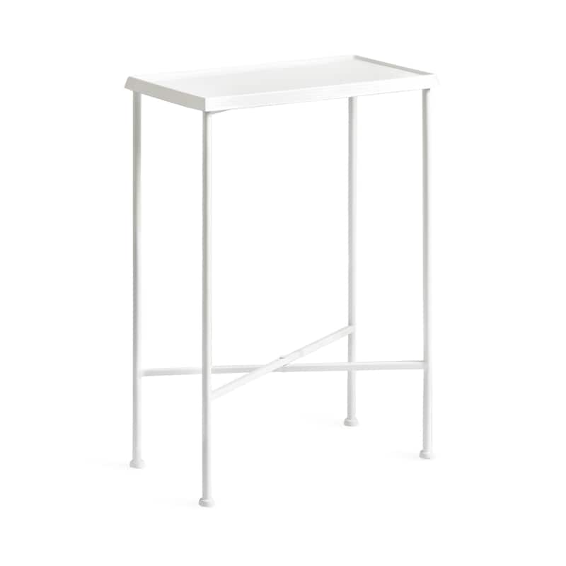 Kate and Laurel Sanzo Slim Side Table - 17x9x24 - White