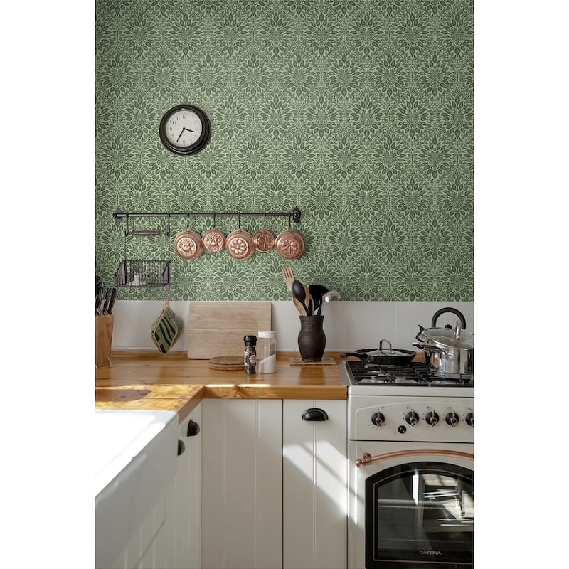 Seabrook Designs Luna Ogee Nonwoven Unpasted Wallpaper