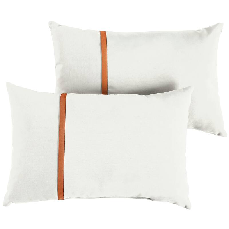 Sorra Home Sunbrella Outdoor Single Petite Flange Pillow Set of 2