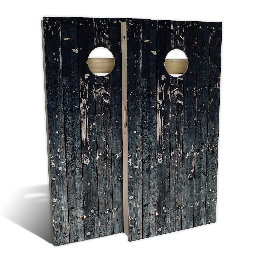 Country Living Black Plank Outdoor Cornhole Board Set