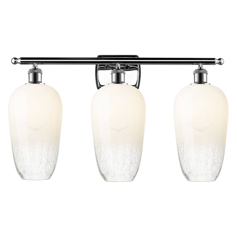 Innovations Lighting Endless Possibilities Ballston - Brookhaven Flute - 3 Light 27" Bath Vanity Light - Polished Chrome/Opal