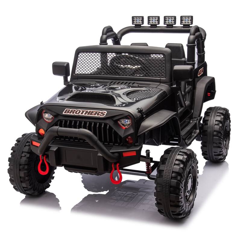 Kids Electric Ride-On Car 24V 400W with Parents Control, 3 Speed Settings, Bluetooth, USB, Music, LED Searchlights