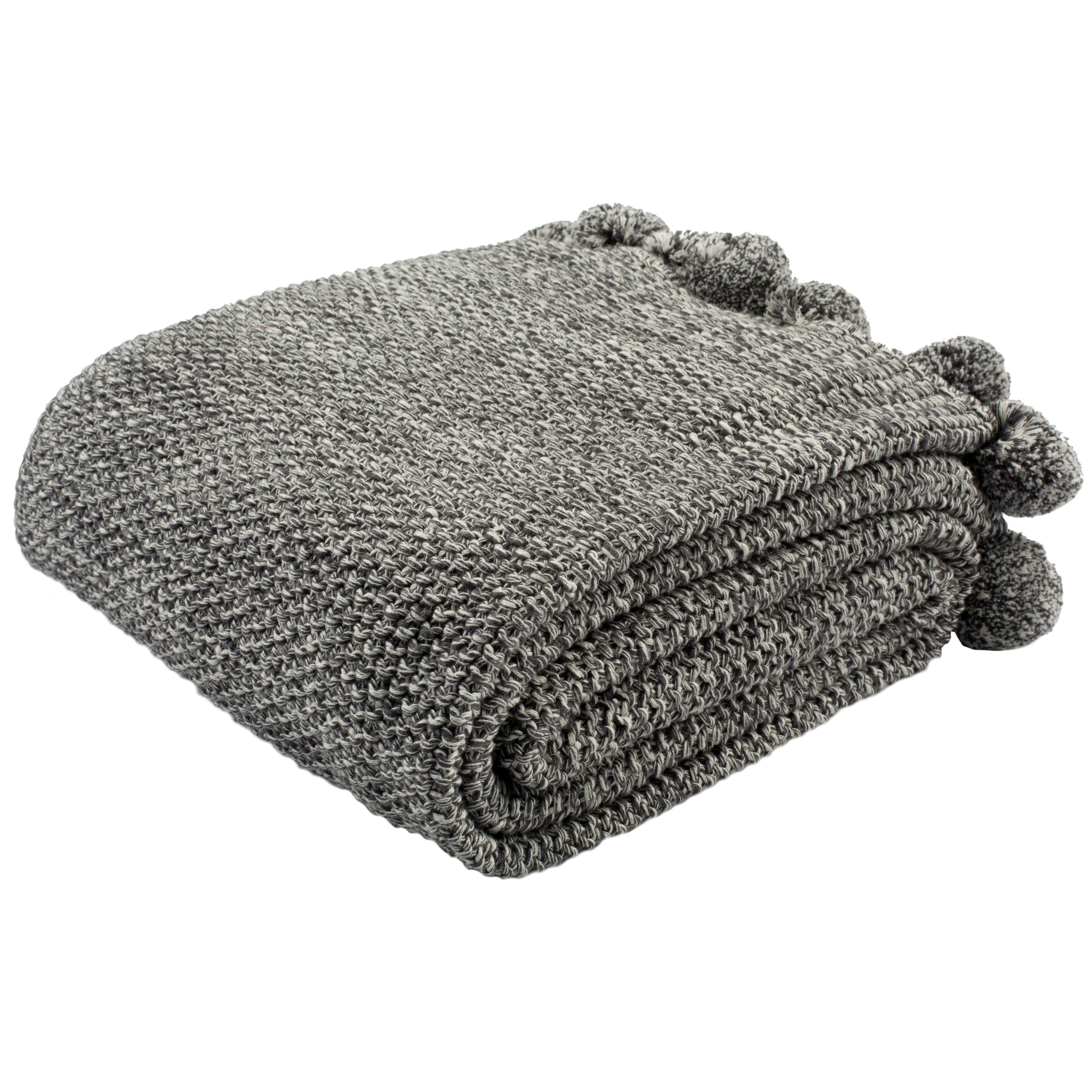 Grey pom 2025 pom throw tesco