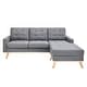 preview thumbnail 3 of 7, Shelby Grey Upholstered Reversible Chaise Sectional