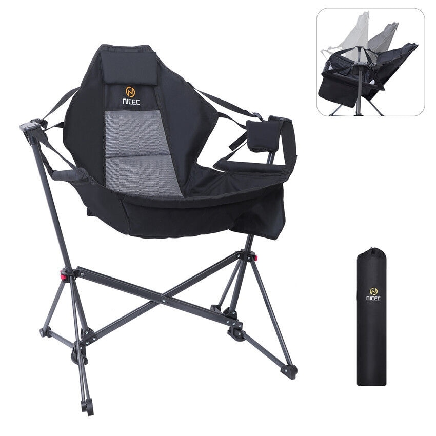 Swinging folding shop camping chair