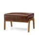 preview thumbnail 19 of 50, Glitzhome 24.5"W Leatherette Accent Stool With Walnut Rubberwood Legs