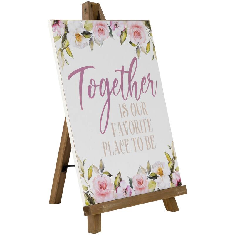 Together Is Our Favorite Place To Be Wooden Tabletop Sign - 11"