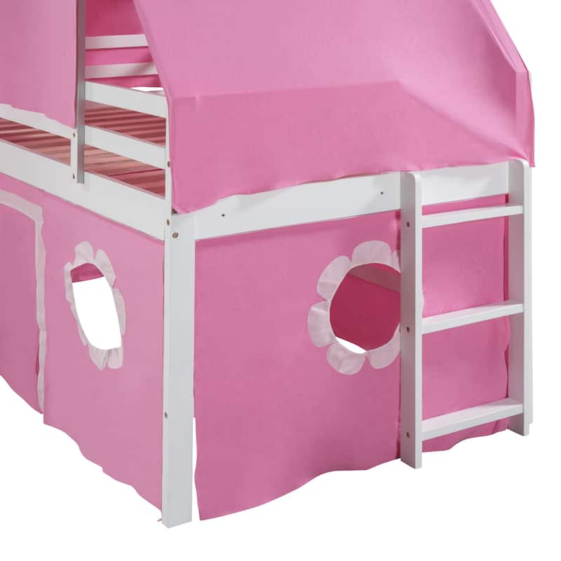 Merax Bunk Bed with Slide, Tent and Tower