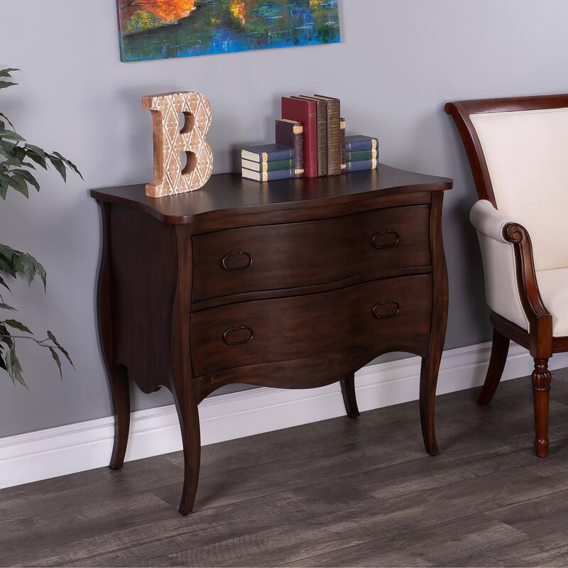 Handmade Butler Rochelle Antique Walnut Drawer Dresser (India) - Dark Brown