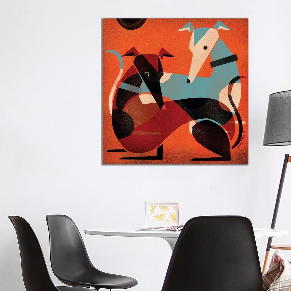 iCanvas "Greyhound Pair" by Terry Runyan Canvas Print