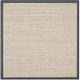 preview thumbnail 9 of 38, SAFAVIEH Natural Fiber Edle Border Sisal Rug 10' x 10' Square - Marble/Grey