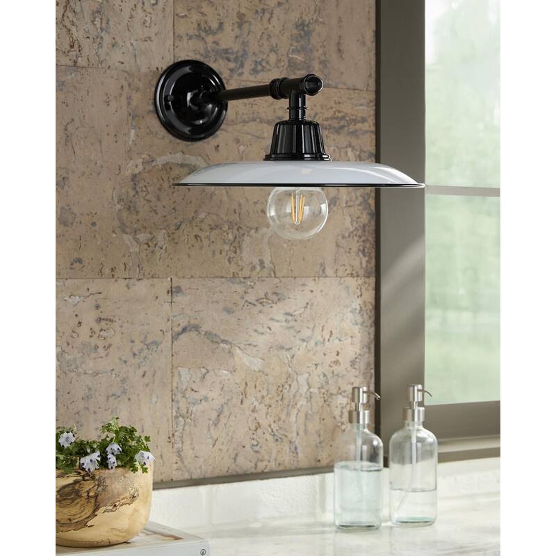 Livabliss Campo Rustic Wall Sconce Set of 2 - 11"L x 18"W x 11"H - White