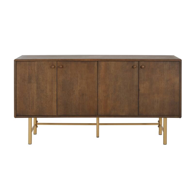 Christopher Knight Home - Adrian Modern Sideboard Buffet Cabinet with Sleek Metal Base