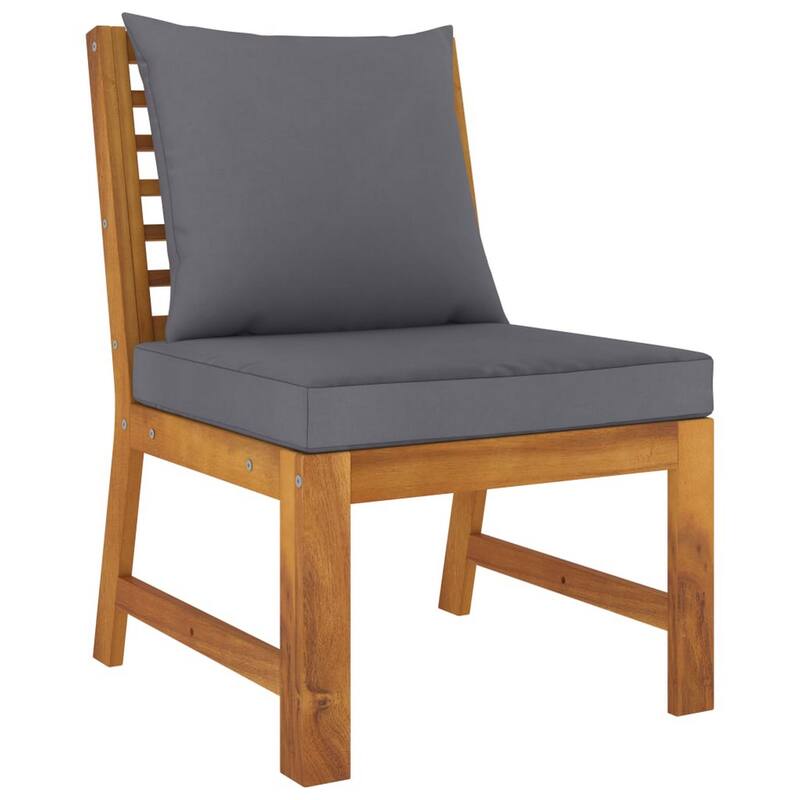 Kio 3pc Outdoor Sofa and Coffee Table Set Dark Gray, Solid Acacia Wood
