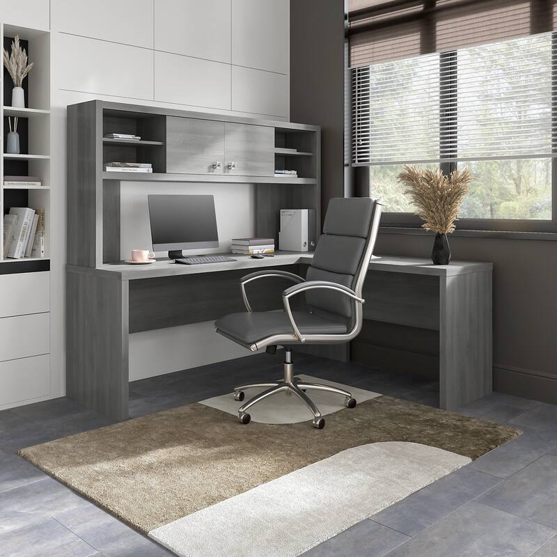 Echo 72W L Shaped Computer Desk with Hutch by Bush Business Furniture