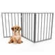 preview thumbnail 22 of 24, 3-Panel Indoor Foldable Dog Gate - 54x24-Inch Wood Freestanding Pet Fence Grey