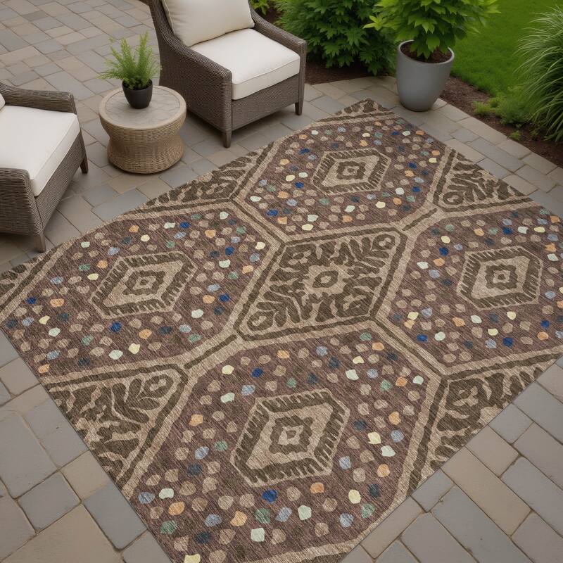 Machine Washable Indoor/ Outdoor Global Nipsey Chantille Rug